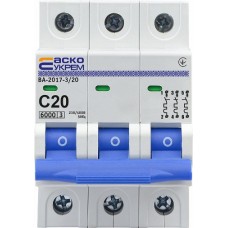 Автоматичний вимикач АСКО ВА-2017 3Р C 20А