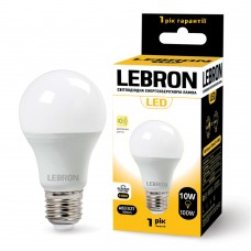 LED лампа LEBRON L-A60, 10W, E27 4100К, 900Lm